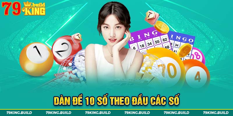 Dàn 10 số tạo từ đầu các số từ 0 đến 9